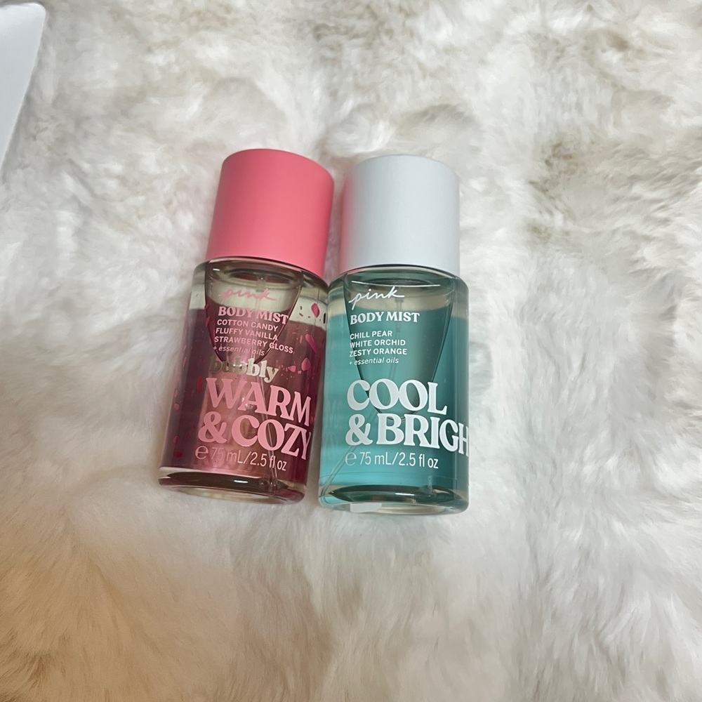 VICTORIA’S SECRET PINK BUBBLY WARM & COZY MIST, COOL & BRIGHT LOT